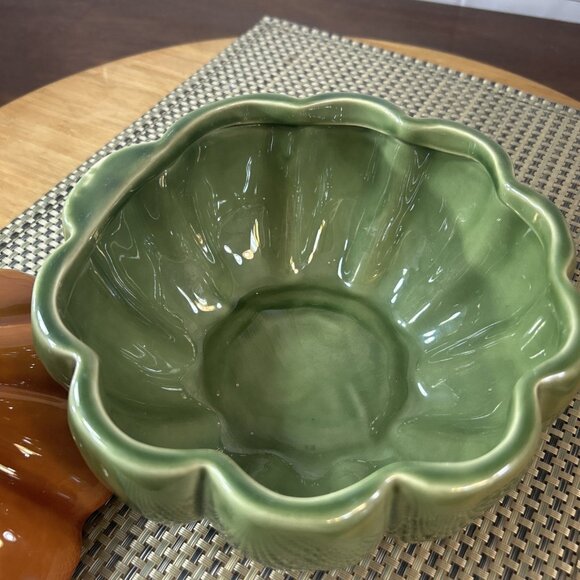 Whole Home Ceramic Pumpkin Gourd Serving Bowl With Lid Halloween Candy Dish 8” - Picture 2 of 7